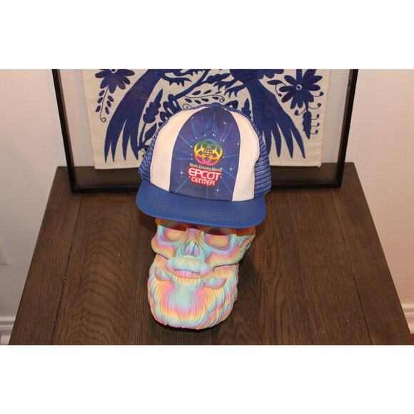 Disney Other - Vintage Disney Epcot Center Snapback Trucker Hat Blue Walt World 90s Made in USA